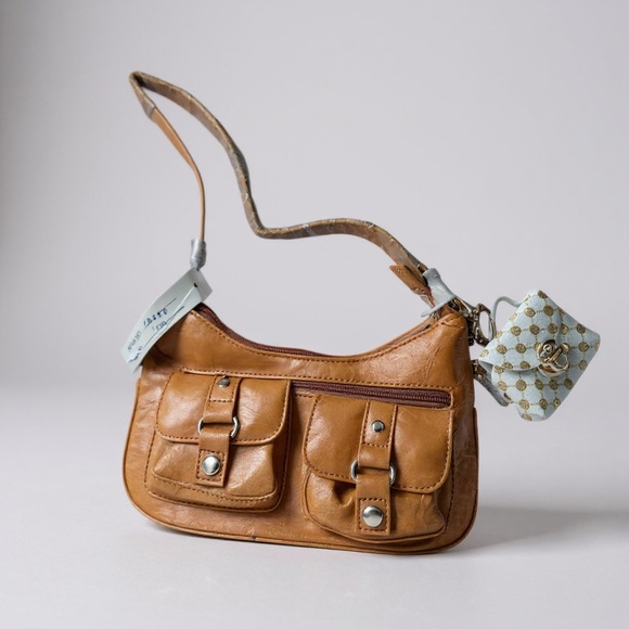 NWT Jc Collection Stylish Tan Leather Shoulder Bag - Picture 1 of 6